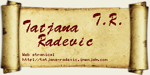Tatjana Radević vizit kartica